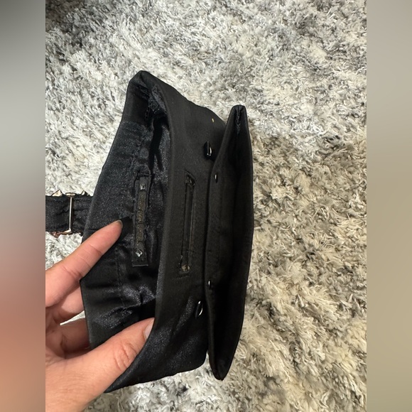 Vintage Steve Madden Black Clutch Y2K Evening Bag w/ Mirror - Picture 4 of 6